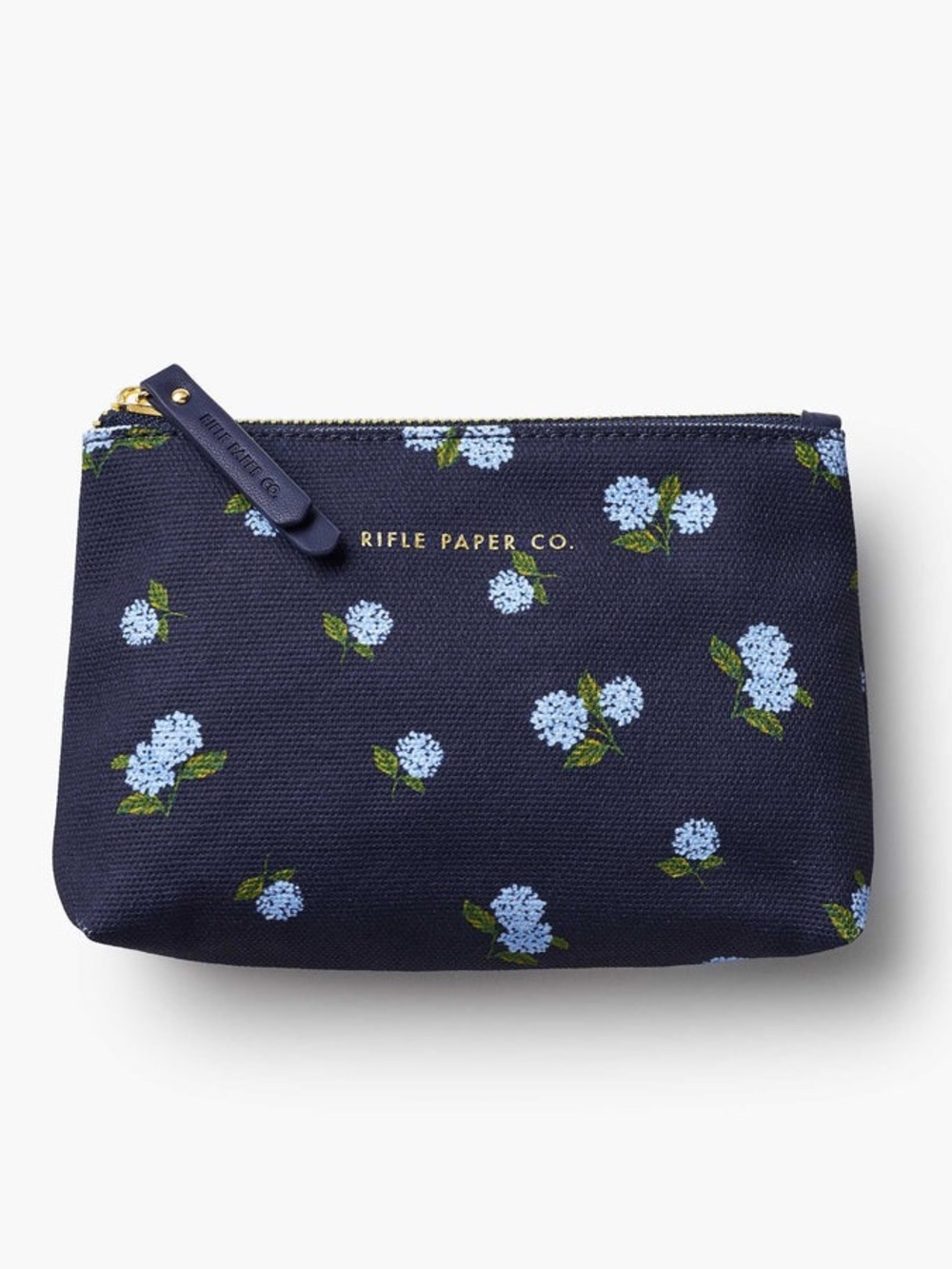 NWOT Rifle Paper Co. DITZY HYDRANGEA ZIPPERED POUCH